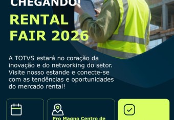 A TOTVS estará presente na Rental Fair 2026!